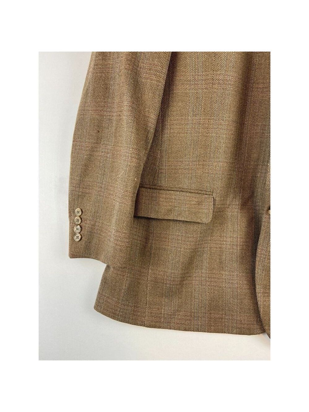 Moores Claiborne Wool Brown Men Vintage Blazer Size 44 R - Picture 5 of 11
